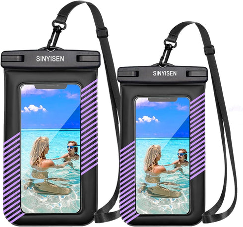 Waterproof Phone Pouch 2Pcs(S+L),Waterproof Phone Lanyard Case,IPX8 Floating Waterproof Phone Case Dry Bag for iPhone 1514 Pro 13 13 Pro Max 12 11...