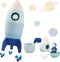 Silicone Rocket Stacking Toy - Space Rocket Toy - Baby Teething Toys -Early Learning Stacking Tower Educational Learning Stacking Toys Nesting Toy...