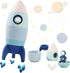 Silicone Rocket Stacking Toy - Space Rocket Toy - Baby Teething Toys -Early Learning Stacking Tower Educational Learning Stacking Toys Nesting Toy...