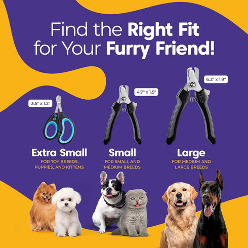 Pet Dog Nail Clippers for Large Dogs Thick Nails - Heavy Duty Dog Nail Trimmers with Razor Sharp Blade and Easy to Use Dog Nail File with Safety G...