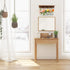 4 Pcs Wall Hanging Glass Plant Stand indoor, Desktop Propagation Stations Plant Pot Wall vase with Wooden Stand Eggshell Shape-Water Planting Air ...