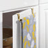 mDesign Steel Over Door Curved Towel Bar Storage, Hanger for Cabinet or Cupboard, Holder Rack for Kitchen, Bathroom - Holds Hand/Dish Towels, Wash...