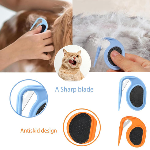 2Pcs Knotting Comb for Cats, Pet Knotting Comb Knotting Comb for Dog Pet Hair Removal Tool Cat Dog Grooming Comb Knot Remover Cat Knotting Comb, P...