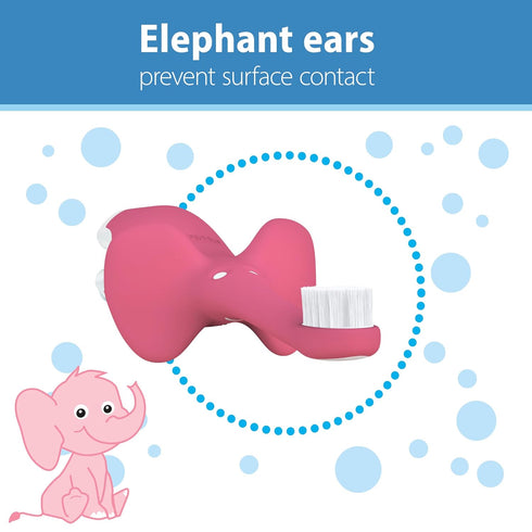 Dr. Brown's Infant-to-Toddler Toothbrush, Elephant, Pink, 0-3 Years...