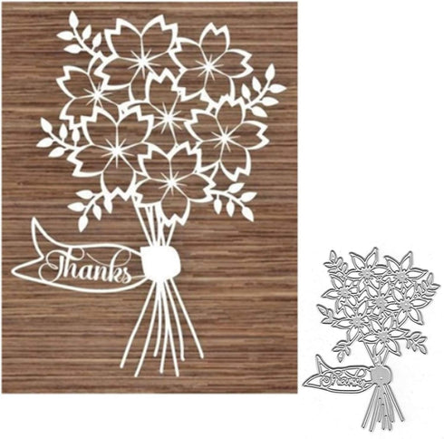 SunnyKids Flower Decoration Metal Cutting Die Cuts, Flower Decoration Stencils DIY Crafts Cards Cutting Dies Cuts for DIY Embossing Card Making Ph...