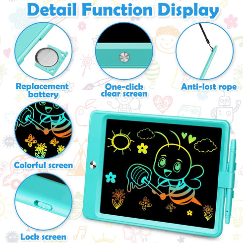 8.5 Inch LCD Writing Tablet Toys for 3 4 5 6 7 8 Year Old Boys Girls Gifts, Colorful Drawing Board Writing Doodle Pad, Portable Scribbler Boards E...
