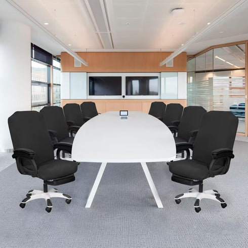 SARAFLORA 2 Pack Office Chair Cover, Stretchable Desk Chair Cover Removable Computer Chair Cover for Office Chair with Zipper Universal Spandex Ro...