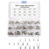 250pcs Non-Insulated Fork Terminals, Copper Fork Wire Connectors Terminals, AWG 22-16 16-14 14-12 12-10 Crimp Fork End Terminal, Tin-Plated Wire L...