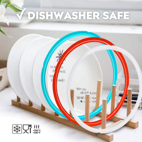Premium Silicone Sealing Ring 3-Pack for InstantPot 8Qt - Dishwasher Safe Food-Grade Replacement Gasket, Compatible with 8Qt IP-DUO80/IP-LUX80/Ult...