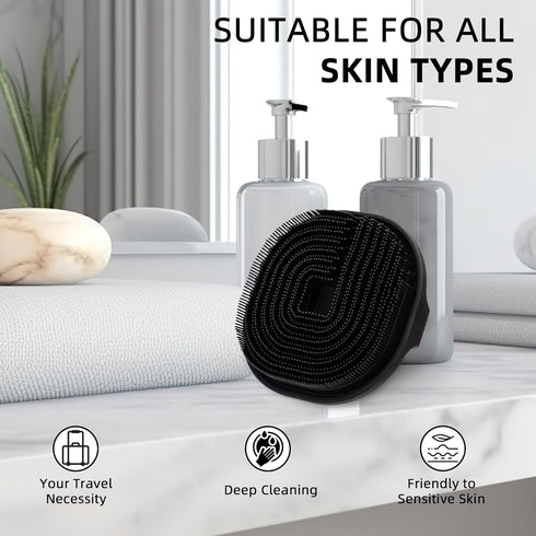 Silicone Body Scrubber, Exfoliating Body Wash Scrubbers Exfoliator, Shower Body Brush for Effective Showering Exfoliation and Gentle Massage, Lath...