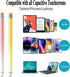 2 in 1 Active Stylus Pen for iPad High Sensitivity & Precision Tablet Pencil 2 Pack iPad Stylus Pen with 4 Extra Tip,Capacitive Stylus Pen for Tou...