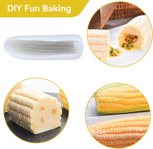 3D Corn Silicone Mold, Baking Molds Dessert Molds Silicone Mold Mousse Cake, Pastry, Chocolate, Soap...