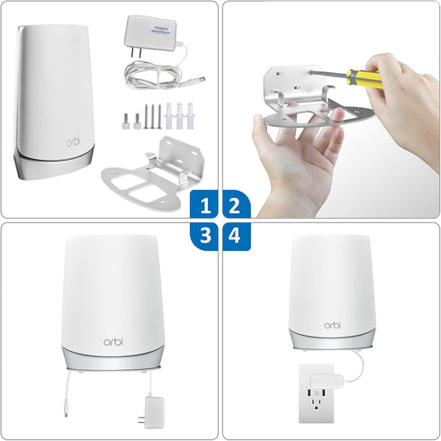Wall Mount for Netgbear Orbi WiFi 6 Router with Sturdy Metal Stand Compatible Orbi WiFi 6 Router RBK753 RBK852 RBK853 RBS750 RBK752 RBK850 RBS750 ...
