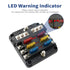 6 Way Fuse Block, 12V Waterproof Boat Fuse Panel with LED Warning Indicator Damp-Proof Cover, 6 Circuits with Negative Bus Fuse Box for Auto Car M...