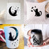 14 Pcs Cat Stencils for Painting on Wood Canvas Shirt, Small Large Flower Moon Cat Stencil Plastic Shirt Fabric Stencils for Painting on Wall Wood...