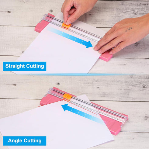 PATIKIL 12 Inch Paper Cutter, 2 Pcs Portable Paper Trimmer Slicers Scrapbooking Tool for A4 Size Paper Craft Paper Photo Cardstock, Black...