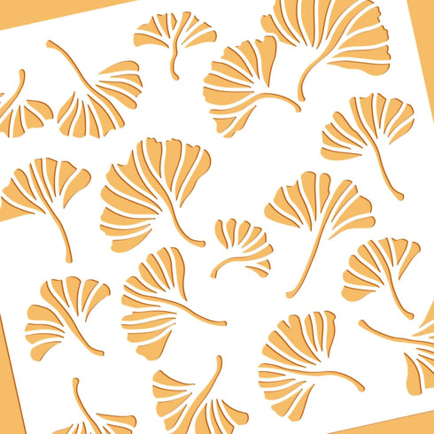 BENECREAT Ginkgo Leaves Drawing Stencils, 12x12inch Autumn Tree Leaf Painting Templates for Scrapbooking, Fabric, Floor Furniture, Wall Art...
