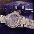Smalody Round Luxury Women Watch Crystal Rhinestone Diamond Watches Stainless Steel Wristwatch Iced Out Watch with Japan Quartz Movement for Women...