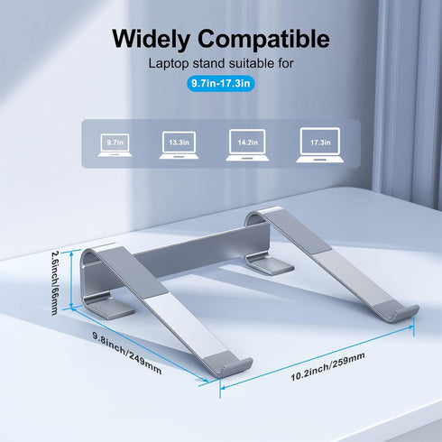Laptop Stand for Desk, Aluminum Laptop Riser, Ergonomic Computer Stand for Laptop, Laptop Cooling Stand Compatible with for MacBook Pro/Air, Dell,...