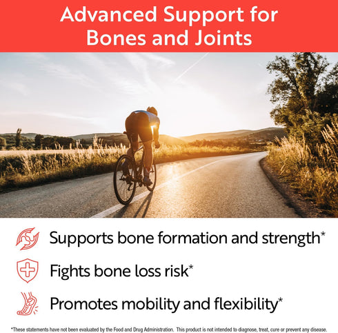 Osteo Plus Supplement, 300 mg Calcium and 250mg Bonolive Olive Leaf Extract, Plus K2 and D3, Supports Bone and Joint Health, Non-GMO, Vegan, 60 Ve...