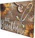 Sunator Just Breathe Canvas Wall Art Beautiful Sunflower And Medical Stethoscope Inspirational Pictures Motivational Quotes Poster Framed Wall Dec...
