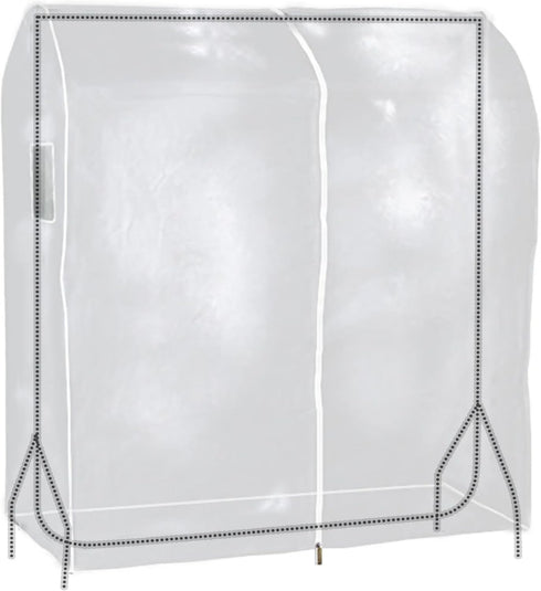 HANGERWORLD 4ft Clothes Garment Rack Cover for Open Closet Clear Showerproof COVER ONLY (48"x24"x65")...