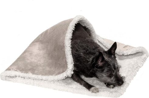 Furhaven Waterproof & Self-Warming Throw Blanket for Dogs & Indoor Cats, Washable & Reflects Body Heat - Soft-Edged Terry & Sherpa Dog Blanket - D...