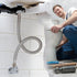 27416-NL-2 Toilet Connector, Braided Stainless Steel Hose Connects to Supply Line 3/8 Compression x 7/8 Female Ballcock Nut 16 Inch...