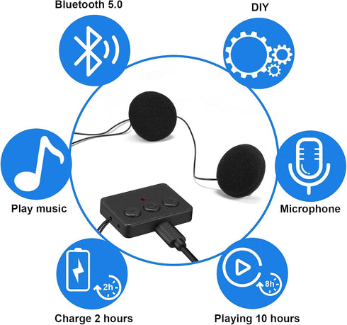 Bluetooth Pillow Speaker with Mic, Bluetooth Replacement Module for Sleeping Headphones Bluetooth Headband, Bluetooth 5.0 Control Panel, Bluetooth...