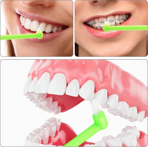 Ouligay 4PCS Tuft Toothbrush Single Tufted Toothbrush End-Tuft Trim Toothbrush Slim Interspace Teeth Brushes Soft Trim Toothbrush for Detail Clean...