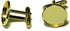 ALL in ONE Cufflinks Cuff Links Button Cabochon Blank Trays Frame with Clear Glass Dome (Gold 16mm - 10 Sets)...