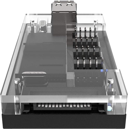 S08-303-IA - Acrylic Internal USB 2.0 Hub with Magnetic Base - 5 USB 2.0 Ports Expansion...