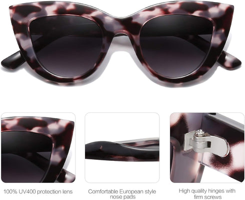 SOJOS Retro Small Vintage Cat Eye Sunglasses for Women Cute Fashion UV400 Sunnies SJ2939...