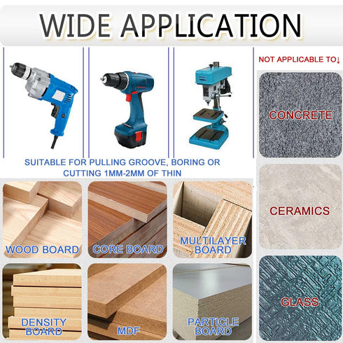 JONMON Titanium Coated HSS Twist Drill Bits - 3-8mm Serrated Side Cutting Tap Spiral Saw Grooving Drill Bit Hole Holesaw Tool for Carpenter Woodwo...