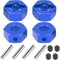 Metal 12mm Wheel Hex Hub Drive Adapters with Pins Screws Compatible with 1/10 Arrma Senton Granite Typhon Vorteks 3S Big Rock RC Car (Blue)...