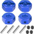Metal 12mm Wheel Hex Hub Drive Adapters with Pins Screws Compatible with 1/10 Arrma Senton Granite Typhon Vorteks 3S Big Rock RC Car (Blue)...