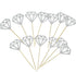 50 Pack Cupcake Toppers Silver Glitter Diamond Cakes Toppers Cupcake Decor Party Cake Decoration Supplies...