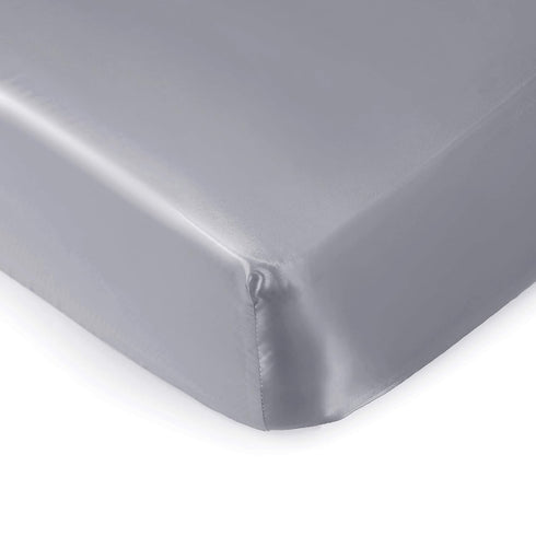 Pro Goleem Satin Soft Crib Sheet Great for Baby with Sensitive Hair Silky Baby Sheet Gray Unisex 52’’x28’’x8’’ Fitted Sheet...