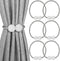 Melaluxe 6 Pack Magnetic Curtain Tiebacks, Decorative Curtain Holdbacks for Window Décor (Grey)...