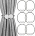 Melaluxe 6 Pack Magnetic Curtain Tiebacks, Decorative Curtain Holdbacks for Window Décor (Grey)...