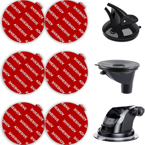 Dashboard Pad Mounting Disk Sticky Adhesive Replacement Kit, PKYAA 6pcs 2.1"(53mm) Circle Heat Resistant Double-Sided Stickers for Suction Cup Car...