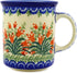 Polish Pottery Mug - Straight Sided - Crimson Bells...