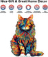 Wooden Puzzle for Adults, Cat Wooden Jigsaw Puzzles for Adults, Unique Animal Shape Wood Cut Puzzles for Family Friend(S-8.3 * 6.6in-80pcs)...
