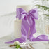 HUIHUANG Lilac Satin Ribbon 4 inch Wide Liliac Purple Ribbon Double-Faced Satin Ribbon for Wedding Chair Sash Bridal Shower Decor Large Bows Makin...
