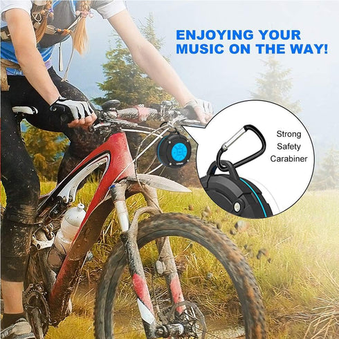 Portable Shower Speaker, IPX7 Waterproof Wireless Outdoor Speaker with HD Sound, 2 Suction Cups, Built-in Mic, Hands-Free Speakerphone for Bathroo...