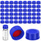 Blue Solid Polypropylene Cap, Red Silicone Septa with Ribbed Thread Screw Cap, Accessary for 1.5ml 18.ml 2ml 9-425 HPLC Autosampler Pack of 100...