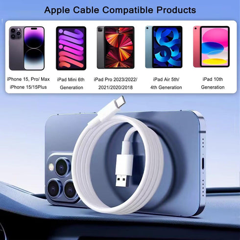 Car Carplay Cable Adapter for iPhone 15, 3.3FT USB A to USB C Car Charging Cable for Apple, Carplay Cable Compatible with iPhone 15 Pro Max Plus, ...