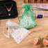 100 Count Organza Drawstring Gifts Bags for Jewelry,Earring,Crystal, 5x7 Inch Sheer Fabric Mesh Green Travel Decorative Pouch for Baby Shower,Chri...
