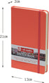 Tarens T9314-312M Art & Creation Sketchbook, Drawing Notebook, 5.1 x 8.3 inches (13 x 21 cm), Coral Red, Thickness: 4.9 oz/yd², Fine, Acid Free Pa...