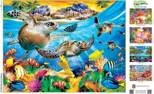 MasterPieces 300 Piece EZ Grip Jigsaw Puzzle - Breaking Waves - 18"x24"...